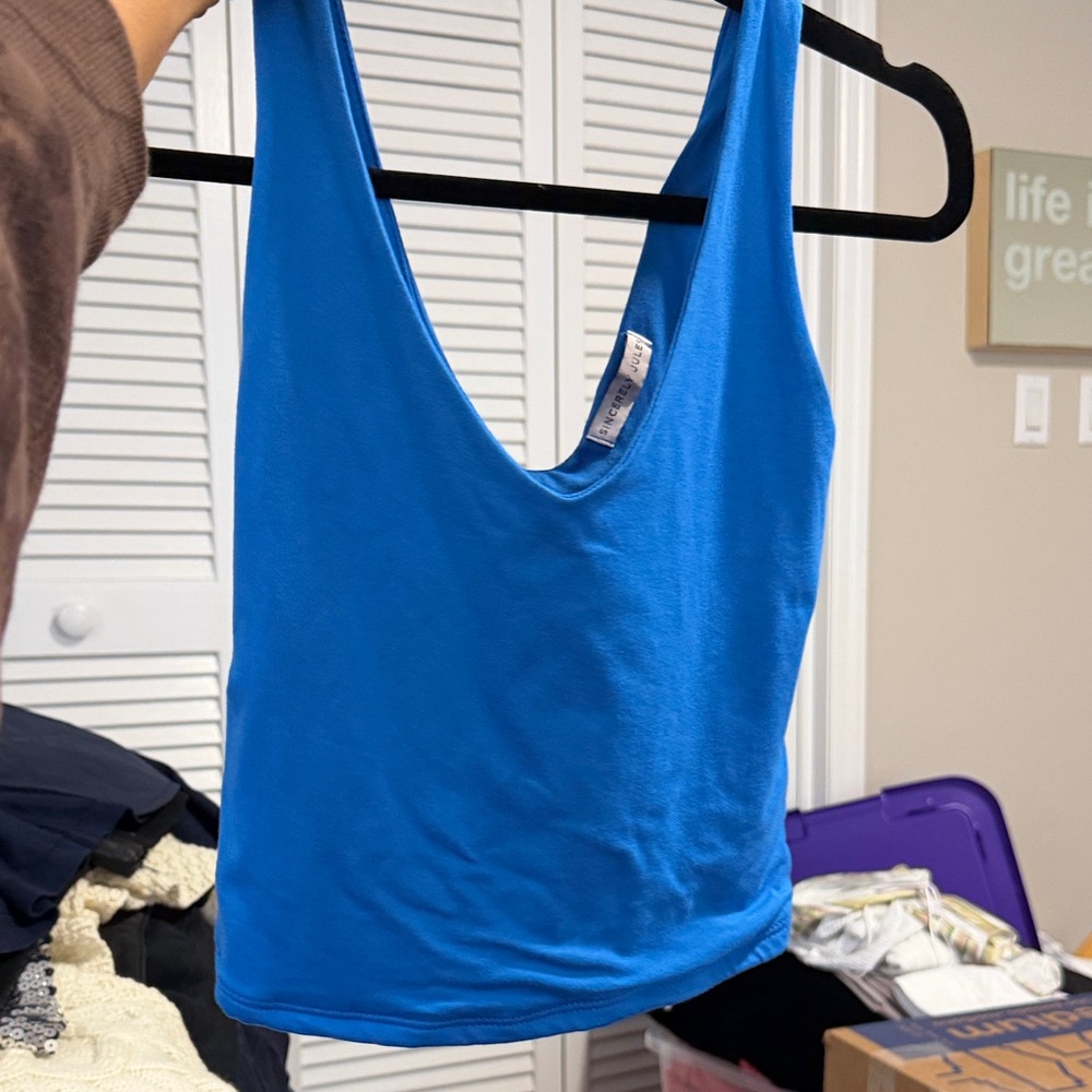 Sincerely Jules Vibrant Blue Crop Top